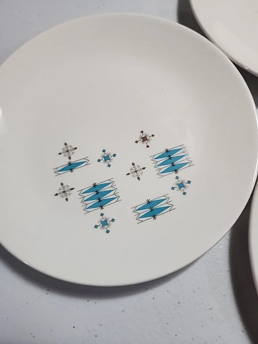 Set of 3 Mount Clemens 1950s MCM Atomic Blue Aqua Small‎ 6